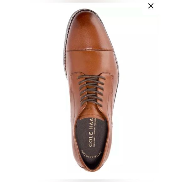 Cole haan Mens Harmon grand cap Oxford in British tan • 8.5